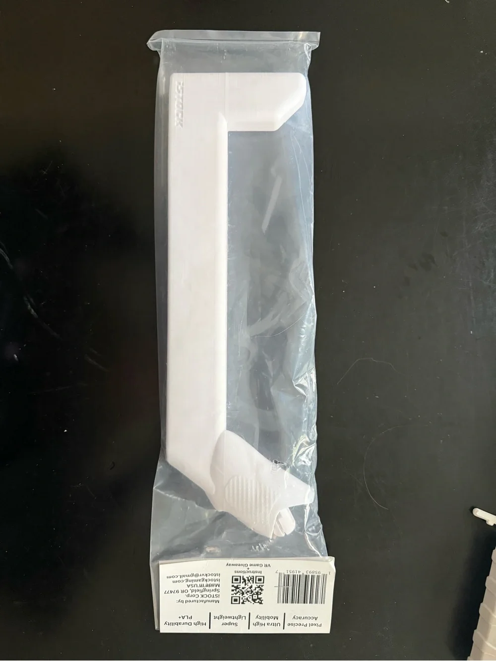 White VR Gun Stock Adapter for Meta Quest 2/3/3S